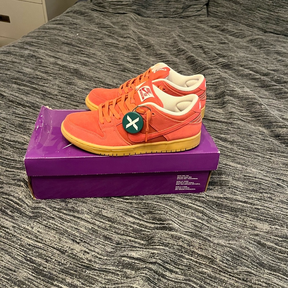 Nike Vibrant Orange Sneakers with Yellow Soles